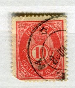 NORWAY; 1886 early classic 'ore' issue fine used Shade of 10ore. value