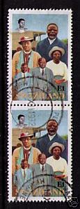 SWAZILAND Sc# 615 USED FVF Pair Pioneer Missionaries