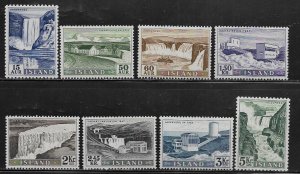 ICELAND, 289-296,  HINGED, 1956 ISSUE