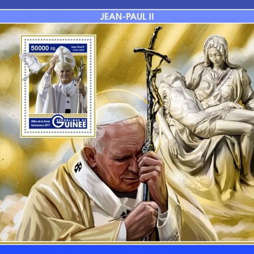 GUINEA - 2017 - Pope John Paul II - Perf Souv Sheet - MNH