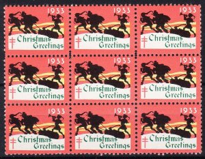 MOstamps - US #WX68 Mint OG NH Block of 9 - Lot # HS-R137