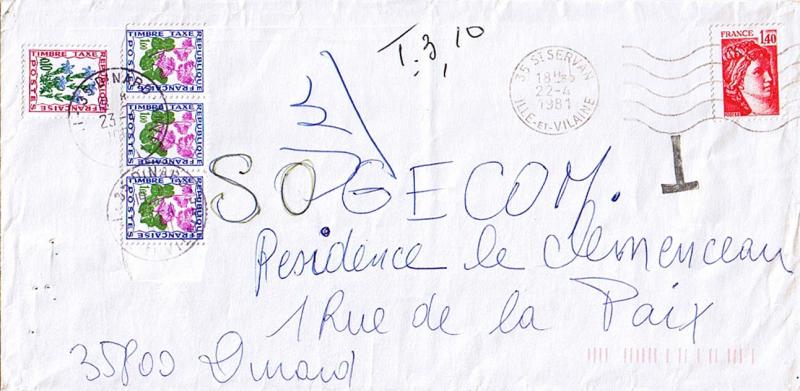 France 1.40F Sabine de Gandon 1981 35 St. Servan, Ille-et-Vilaine to Dinard. ...