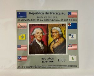 Souvenir Sheet Paraguay Scott #1625 nh