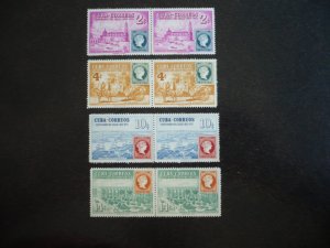 Stamps - Cuba - Scott#539-542 - Mint Hinged Set of 4 Stamps in Pairs