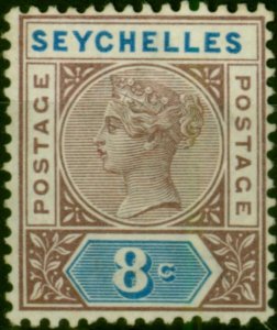 Seychelles 1890 8c Brown-Purple & Blue SG3 Fine MM