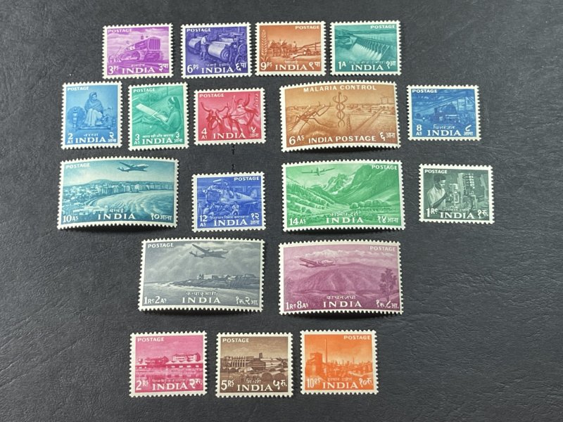 INDIA # 254-271--MINT NEVER/HINGED---COMPLETE SET-----1955