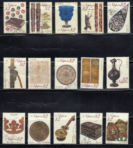 Japan 2014-2016 Sc#3744, 3947, 4051 Treasures of the Shōsō-in Used