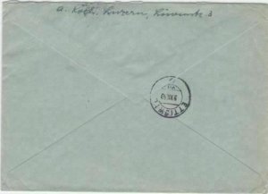 Switzerland 1949 Luzern registered  to  Ettiswil cancels stamps cover R 20008 