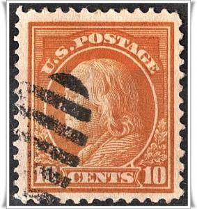 SC#416 10¢ Franklin (1912) Used