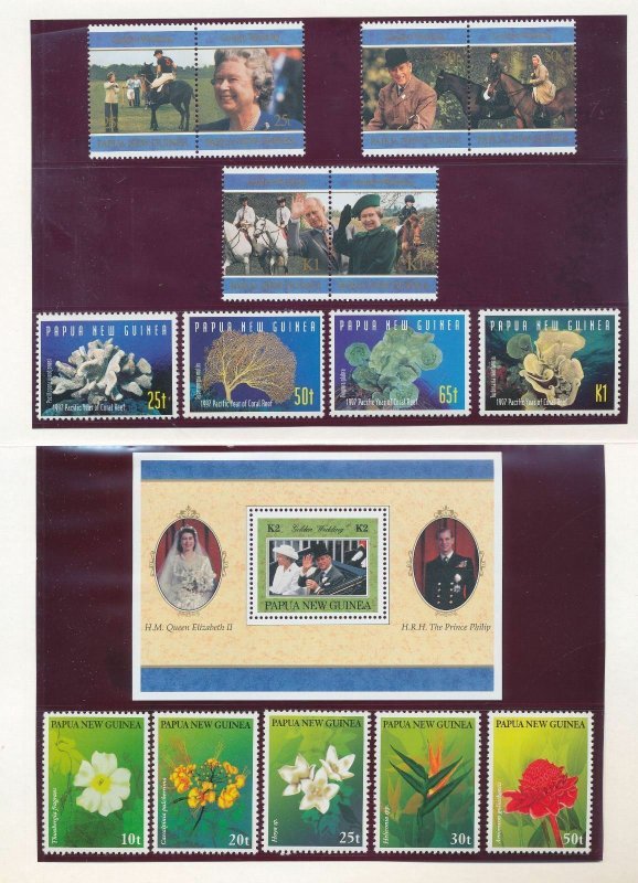 PAPUA NEW GUINEA PNG Flowers Air Royalty MNH 1997 Year Collection Pack - MNH