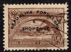 Albania - #375 Peoples Republic Overprint - Used