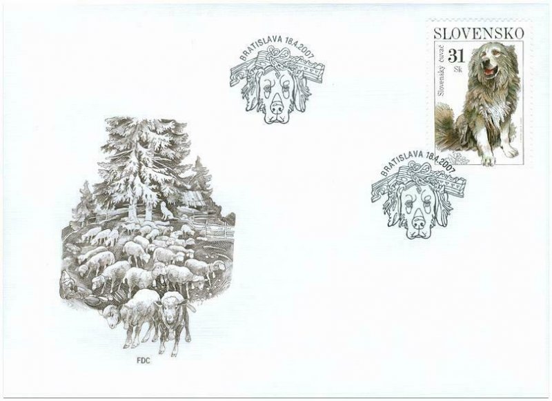 SLOVAKIA / 2007, (FDC) Preservation of Nature – Slovensky čuvač, MNH