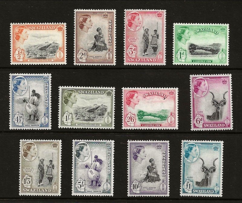 Swaziland Sc 55-66 NH Set of 1956 - ANIMALS 