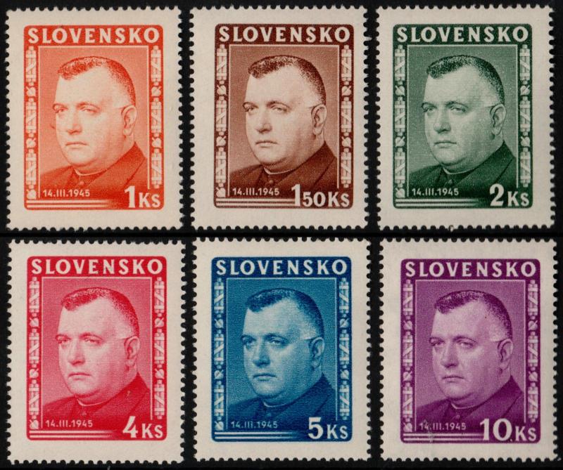 ✔️ SLOVAKIA 1945 - JOSEPH TISO - SC.110/115 MNH OG [SK156]