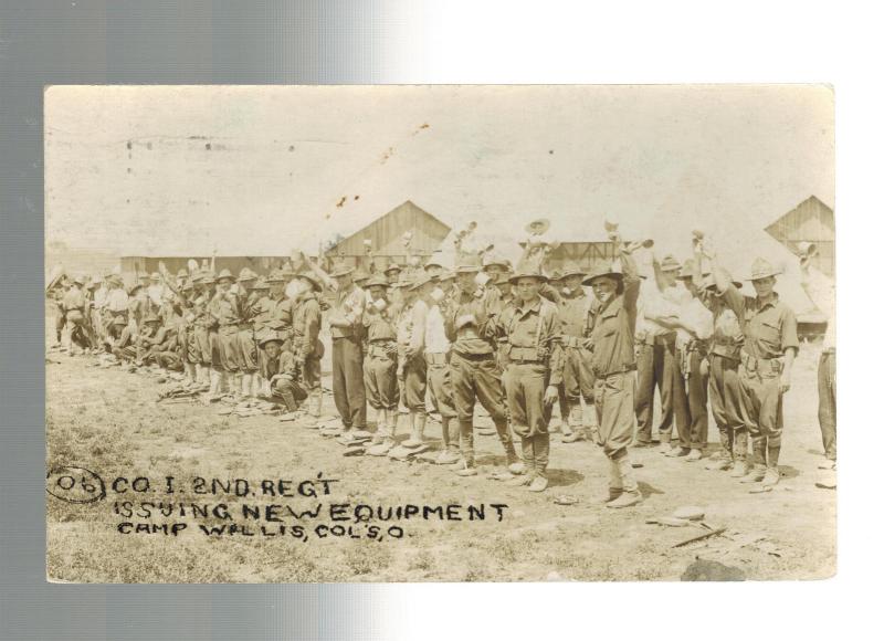 1916 El paso Texas Postcard Cover to OH  Mexico Revolution US Army CAmp Wallis