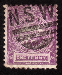 1888, New South Wales 1p, Used, Victoria, Sc 77