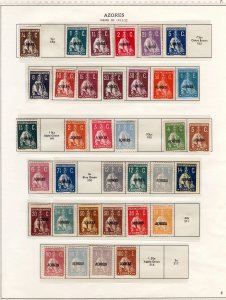 AZORES Minkus Sheet 8 CERES 3 short sets USED 1912-22 Sc#155-234* Mf#149-191 G