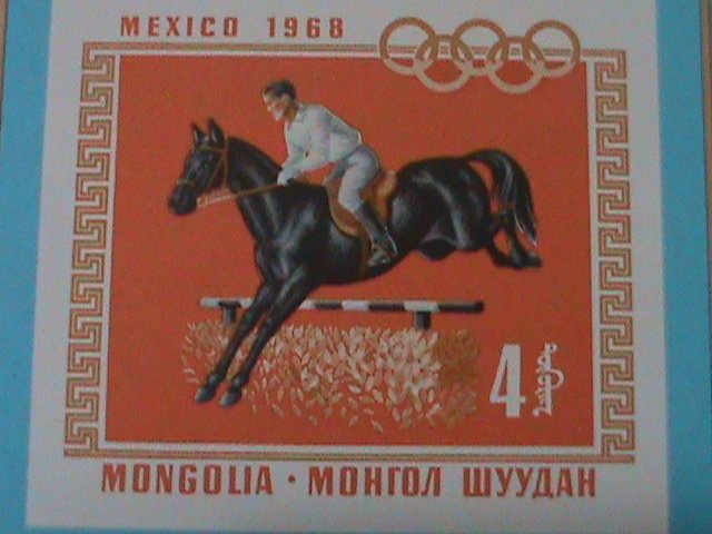 ​MONGOLIA-SC#504-  19TH OLYMPIC GAMES-MEXICO'68  MNH-S/S -VF-RARE LAST ONE