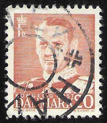 Denmark #307 20(o) Frederik IX