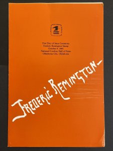 1981 Frederic Remington First Day Ceremony Program Sc# 1934
