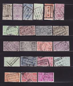 Belgium Q239-Q240, Q242, Q245-Q262 U Parcel Post Stamps (C)