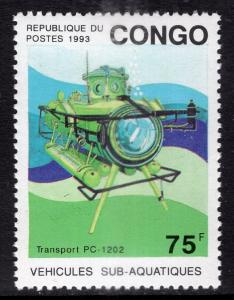 Congo People's Republic 1021 Submarine MNH VF