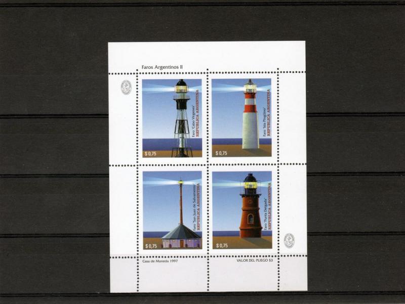 Argentina 1997 Lighthouses II  Shlt (4) MNH VF Sc# 1963 