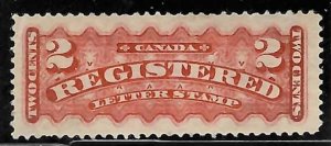 Canada #F1b Mint XF Registration Stamps (Rose Carmin Color Shade) RARE