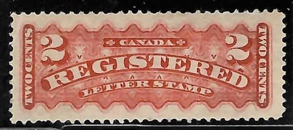 Canada #F1b Mint XF Registration Stamps (Rose Carmin Color Shade) RARE