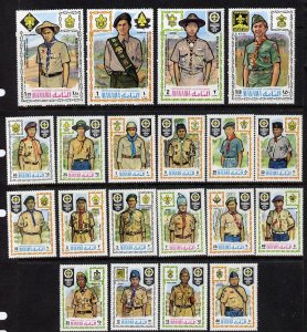 Manama 1971 Scout Jamboree perf set of 20 values (Mi 465-...