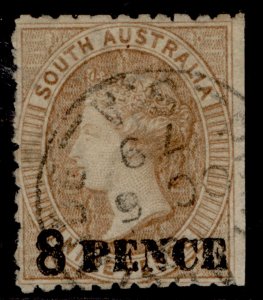 AUSTRALIA - South Australia QV SG120, 8d on 9d brown, USED. CDS