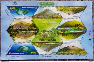 INDONESIA INDONESIE 2022 WORLD STAMP CHAMPIONSHIP Overprinted MS Volcano Mount