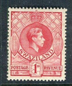 SWAZILAND; 1938 early GVI issue fine Mint hinged Shade of 1d. value