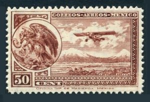 Mexico C16,MNH.Michel 611. Air Post 1934.Coat of Arms,Eagle,Airplane.