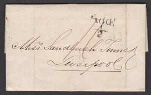 GB SCOTLAND 1835 Entire ex Glasgow BROOMIELAW receiving office..............T943