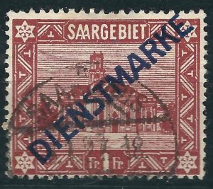 Saar O15 Mi DM11 Used F/VF 1922 SCV $16.00