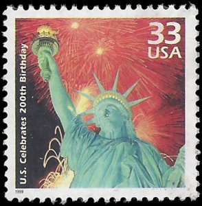 #3189f 33c The 1970's USA 200th Anniversary 1999 Used