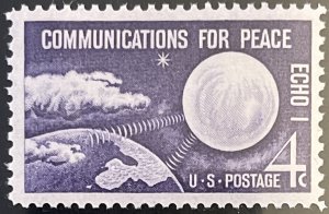 Scott #1173 1960 4¢ Echo I Communications for Peace MNH OG VF/XF