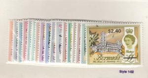 BERMUDA (LOT #MLK2) # 238-254 VF-MLH  1970 VARIOUS FLOWERS  CAT VALUE $28