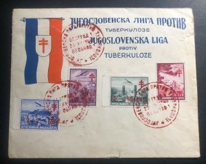 1940 Belgrade Yugoslavia First Day Cover FDC Tuberculosis Fight Sc#B116-9