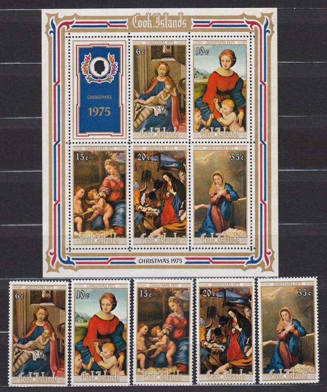 Cook Islands - 1975 Christmas  Sc# 437/441a - MNH ( 2374)