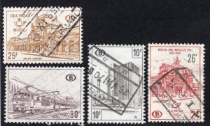 Belgium 1963-68 Group of 4 Parcel Post, Scott Q380, Q385, Q403, Q407 used