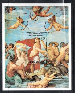 ANTIGUA-BARBUDA 693 MH  S/S Raphael  500th Birth Ann Religious Paintings