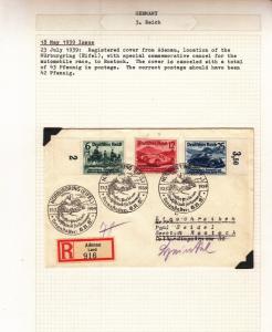 Germany - 1939 overprinted Auto Races Postal History collection on Album pages