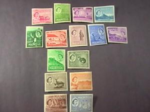 MAURITIUS # 251-265 -MINT/HINGED-COMPLETE SET------QEII------1953