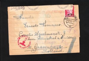 Germany WWII Köln Censor Tape V Scarce Handstamp Secret Writing Wash POW Z16