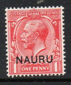 Nauru Sc 2 1916 1d George V overprinted stamp mint