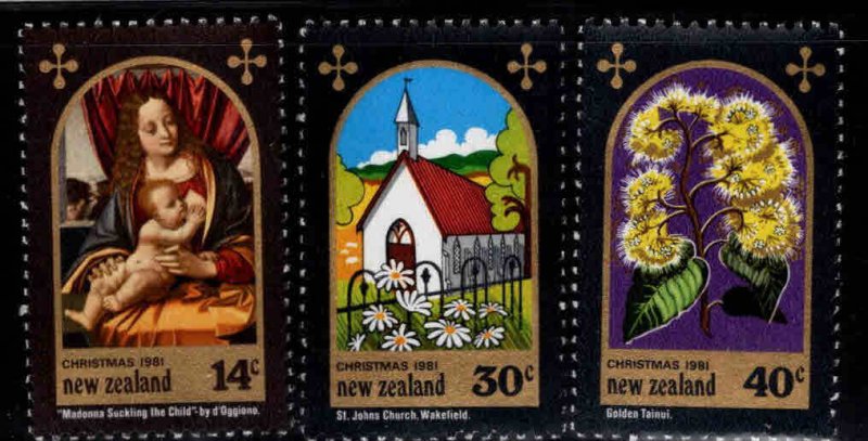 New Zealand Scott 736-738 MNH** Christmas stamp set 1981