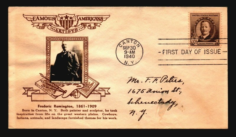 US SC# 888 FDC / Crosby Brown Artists Cachet - Z20624