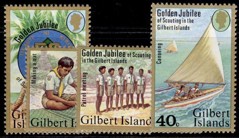 GILBERT AND ELLICE ISLANDS QEII SG60-63, 1977 scouting set, NH MINT. KIRIBATI 